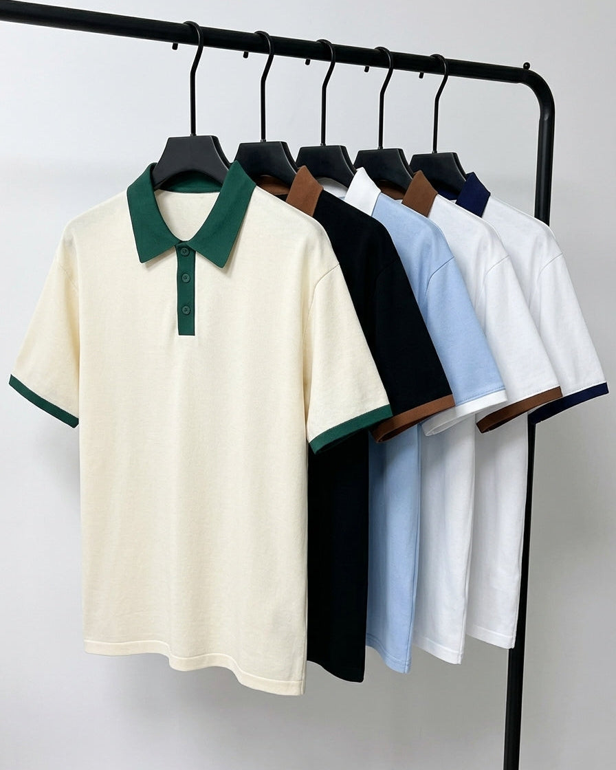 FFX2 como-mens-contrast-collar-polo