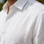 Alentejo — Men's Breathable Linen Shirt – close-up
