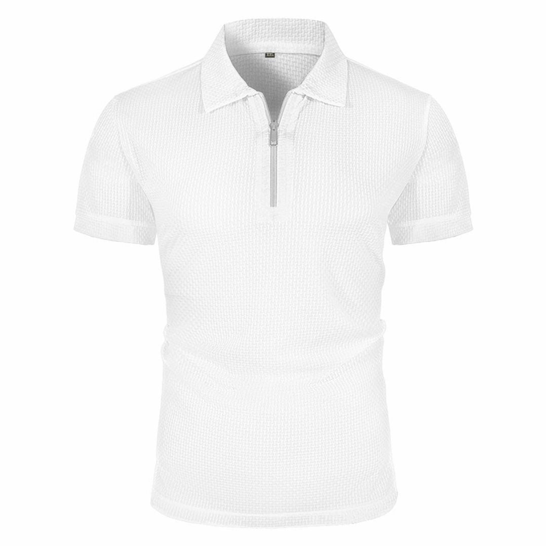 Amalfi — Men's Breathable Comfort Polo – fabric detail
