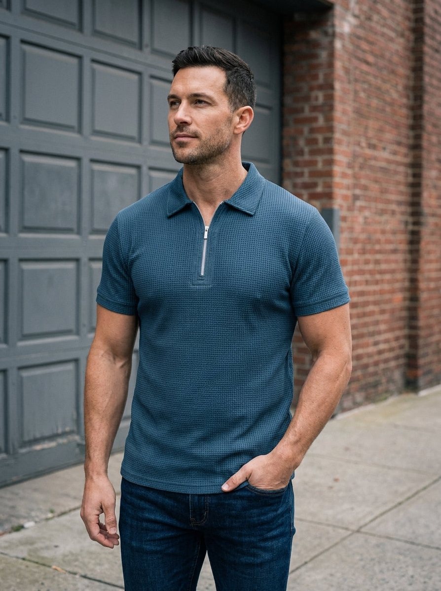Amalfi — Men's Breathable Comfort Polo – full view