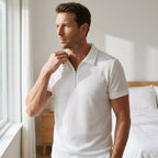 Amalfi — Men's Breathable Comfort Polo – fabric detail