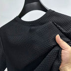Arden — Men's Ultra-Soft Crew Neck Tee – close-up