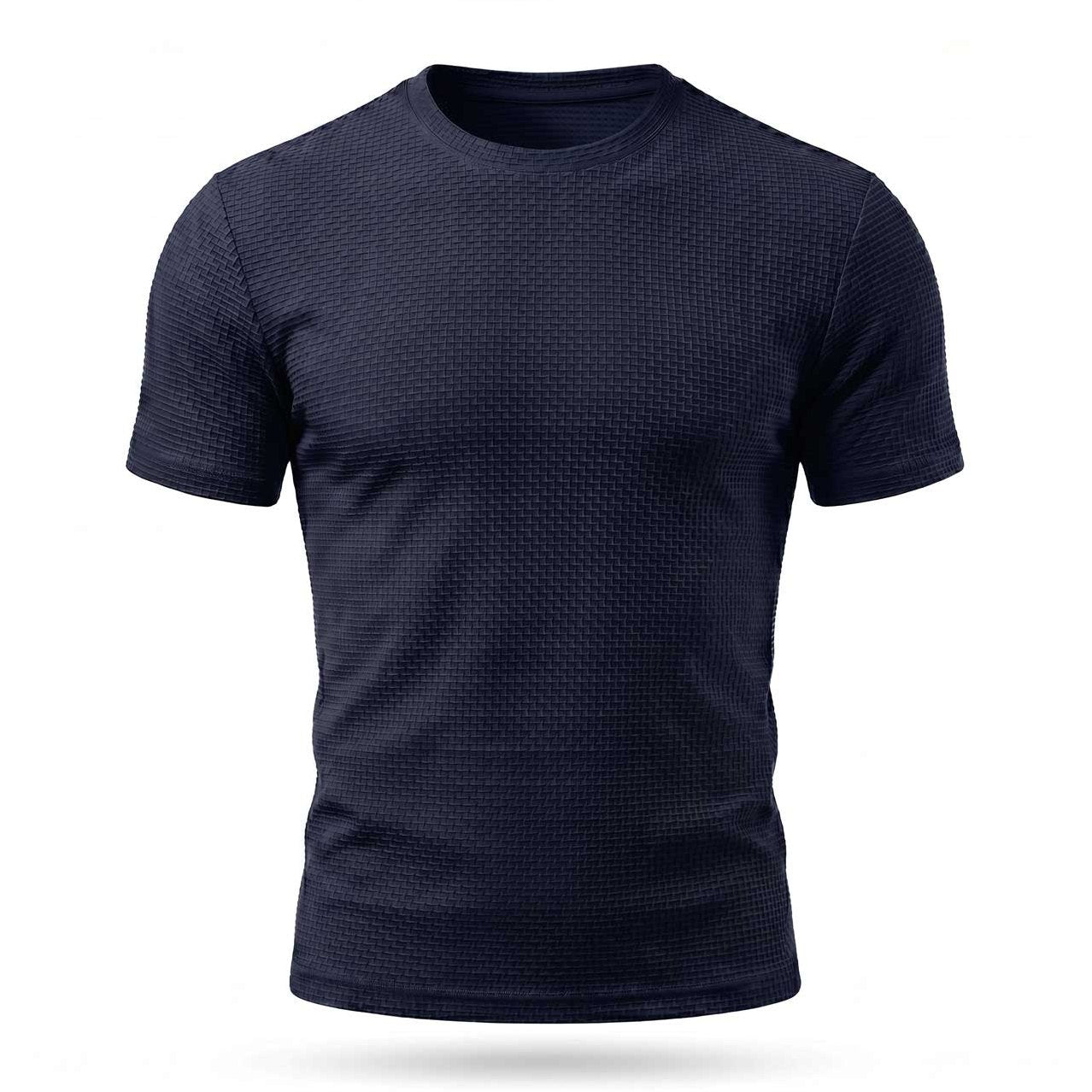 Arden — Men's Ultra-Soft Crew Neck Tee – close-up