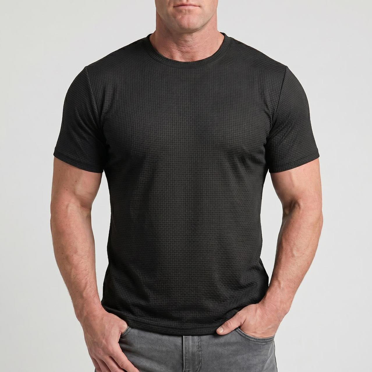 Arden — Men's Ultra-Soft Crew Neck Tee – detail