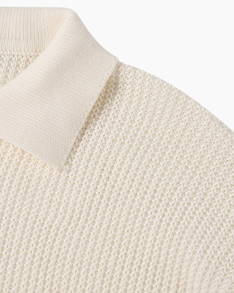 Ashford — Men's Waffle-Knit Polo Quarter-Zip