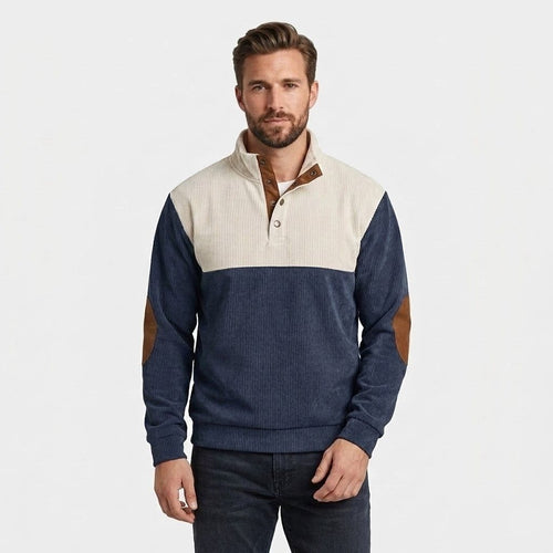 Aspen — Men's Corduroy Button-Neck Pullover