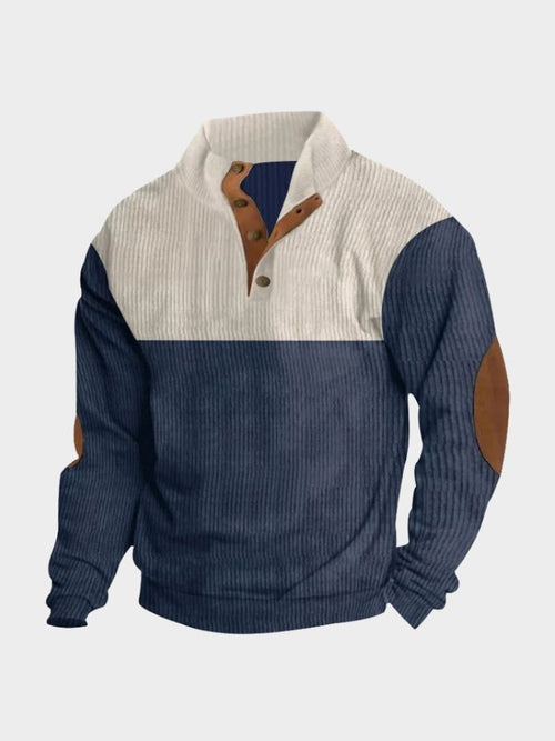 Aspen — Men's Corduroy Button-Neck Pullover