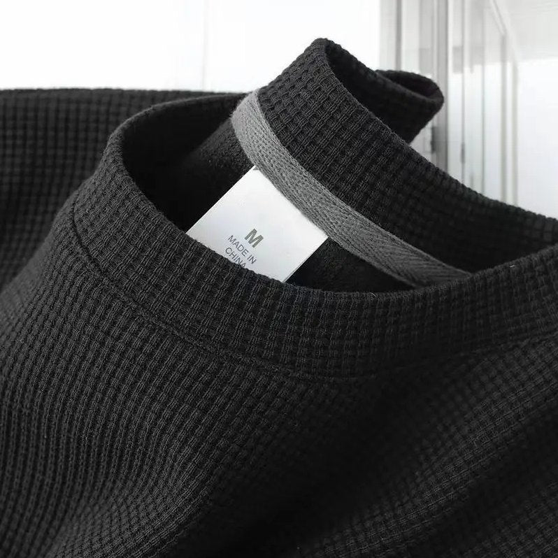 Bellagio Waffle Tee in Espresso Black