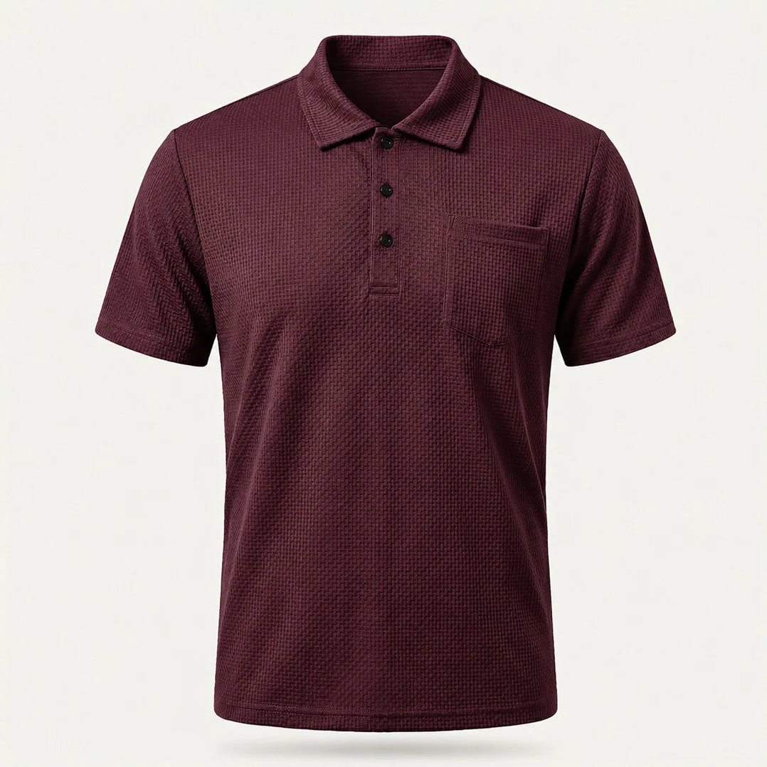 Capri — Men's All-Day Comfort Pocket Polo – close-up
