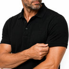 Capri — Men's All-Day Comfort Pocket Polo – close-up
