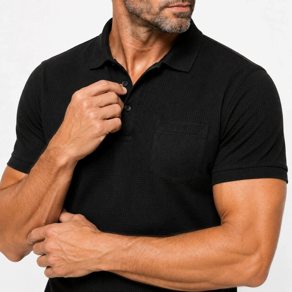 Capri — Men's All-Day Comfort Pocket Polo – full view
