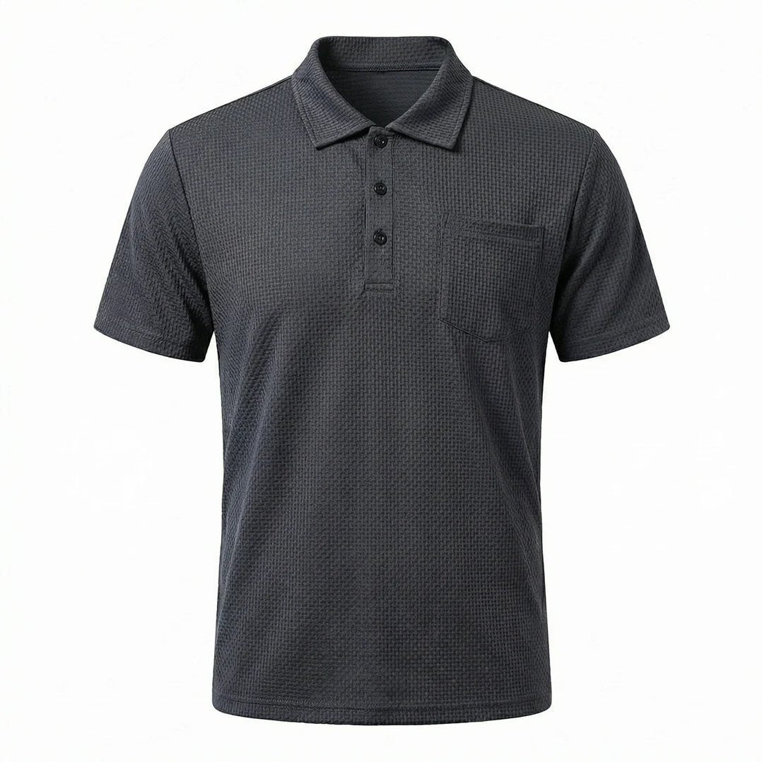 Capri — Men's All-Day Comfort Pocket Polo – detail