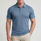 Capri — Men's All-Day Comfort Polo – close-up