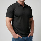 Capri — Men's All-Day Comfort Polo – close-up