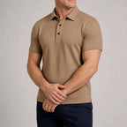Capri — Men's All-Day Comfort Polo – Camel Tan styled look