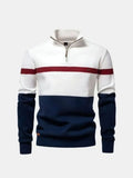 Carver — Men's Striped Quarter-Zip Sweater
