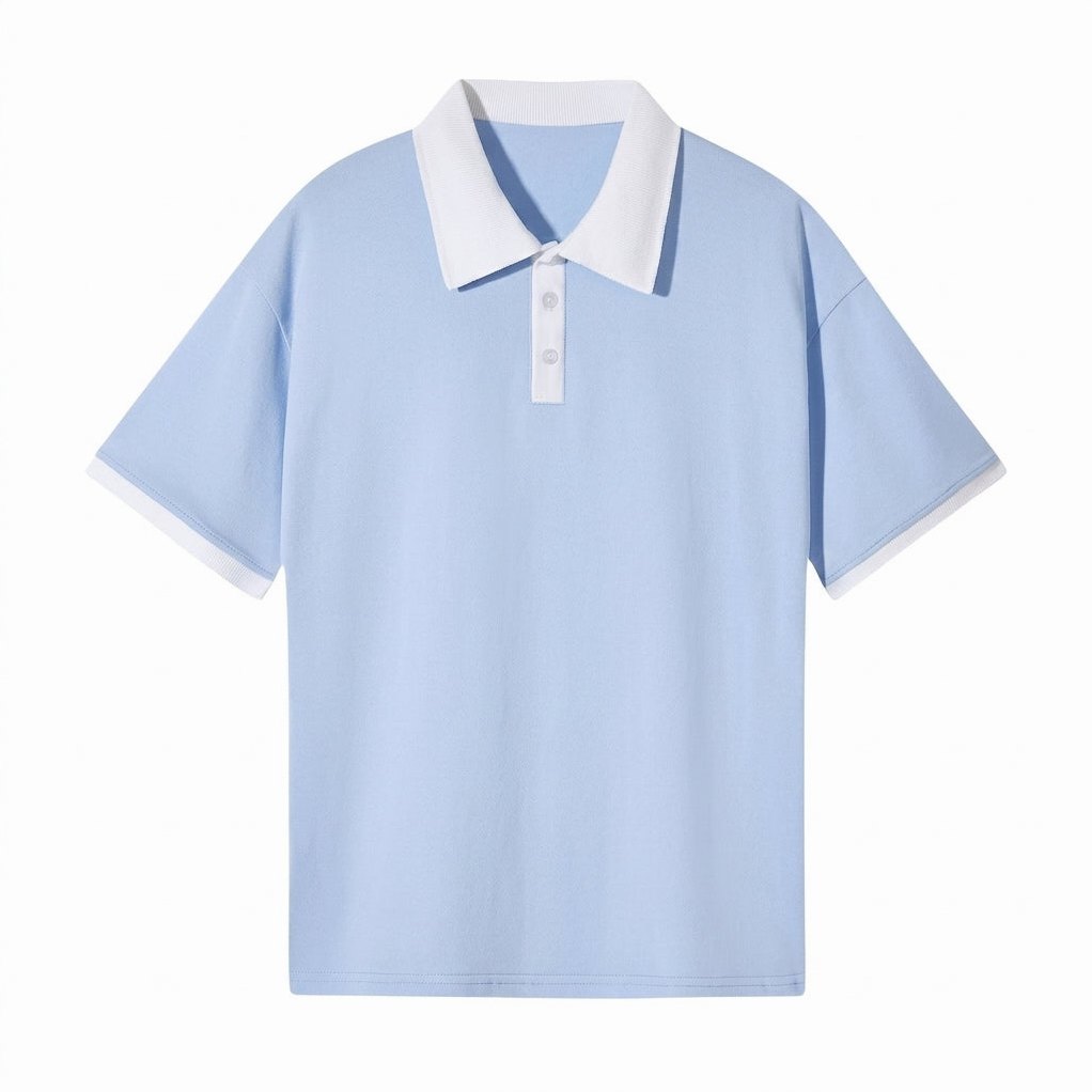 Como — Men's Contrast Collar Polo – close-up