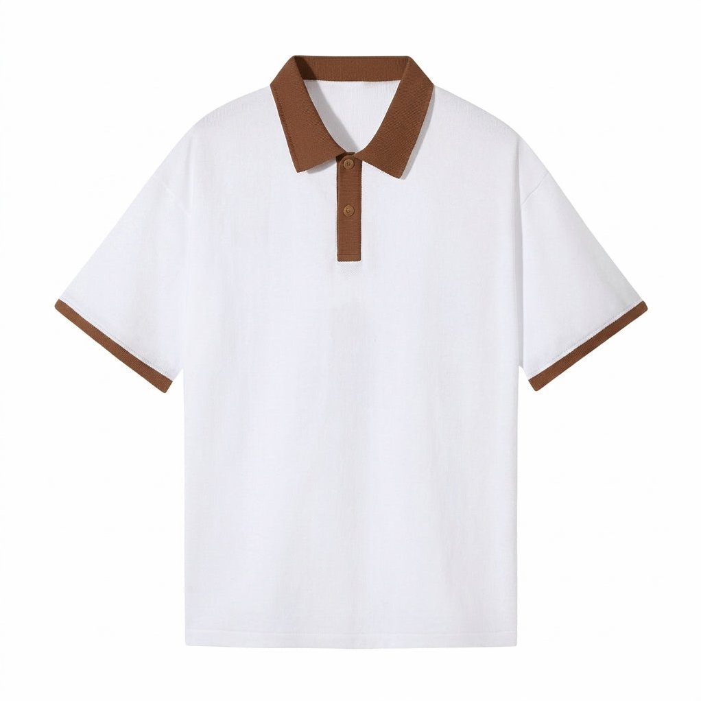 Como — Men's Contrast Collar Polo – full view