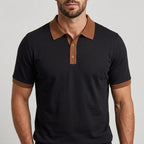 Como — Men's Contrast Collar Polo – detail