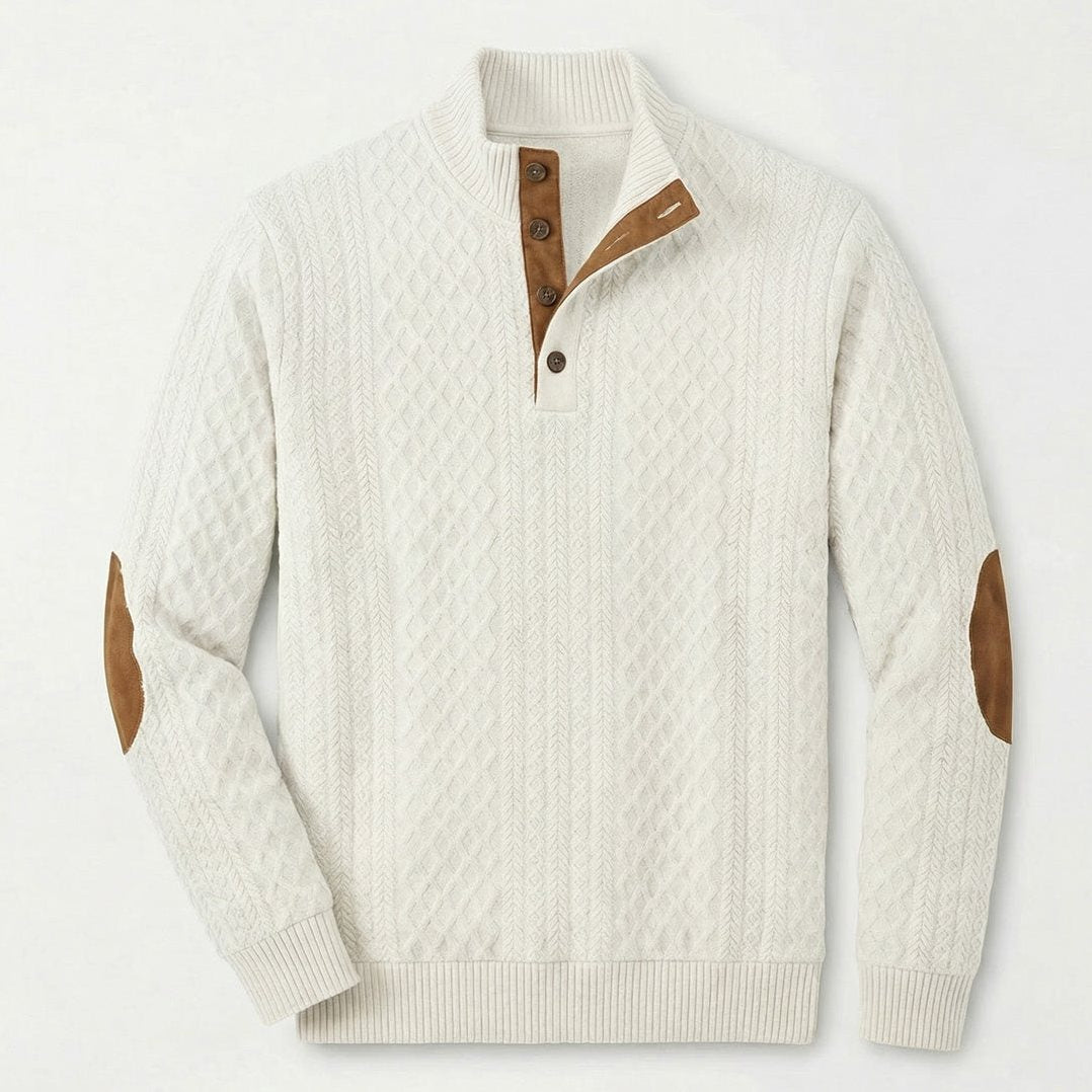 Crown — Men's High-Collar Pullover – full view