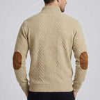 Crown — Men's High-Collar Pullover – close-up