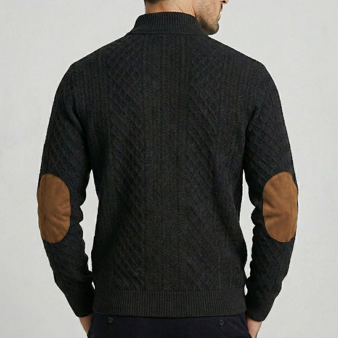 Crown — Men's High-Collar Pullover – detail