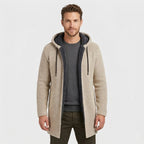 Dover — Men's Plush-Lined Hooded Knit Coat