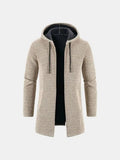 Dover — Men's Plush-Lined Hooded Knit Coat