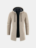 Dover — Men's Plush-Lined Hooded Knit Coat