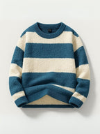 Hale — Men's Striped Textured Knit Sweater