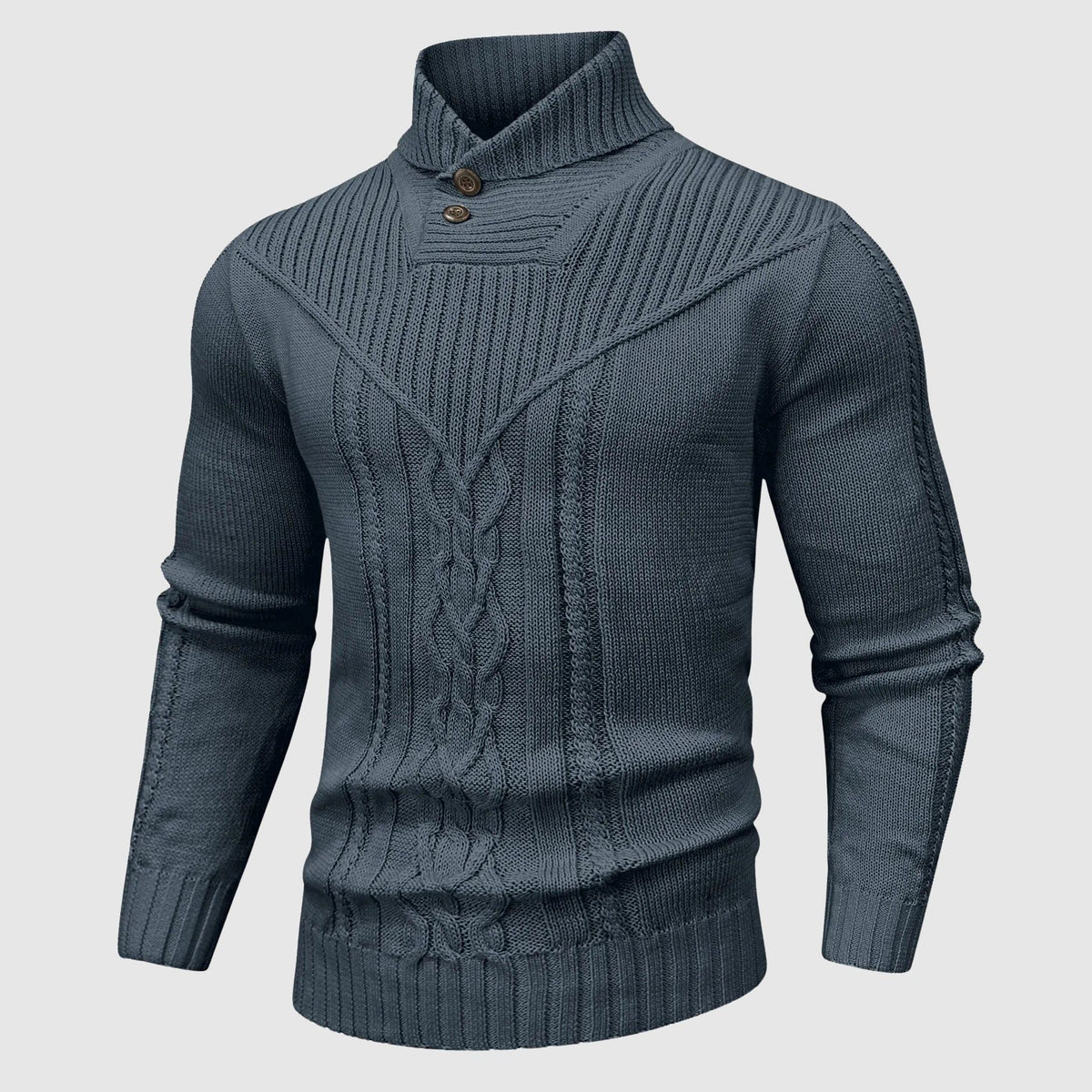 Keswick — Men's Cable-Knit Button Collar Pullover