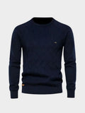 Kingsley — Men's Diamond-Knit Crew Pullover