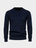 Kingsley — Men's Diamond-Knit Crew Pullover