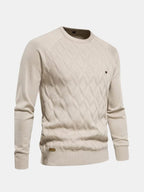 Kingsley — Men's Diamond-Knit Crew Pullover