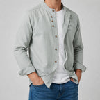 Kyoto — Men's Relaxed Band Collar Shirt