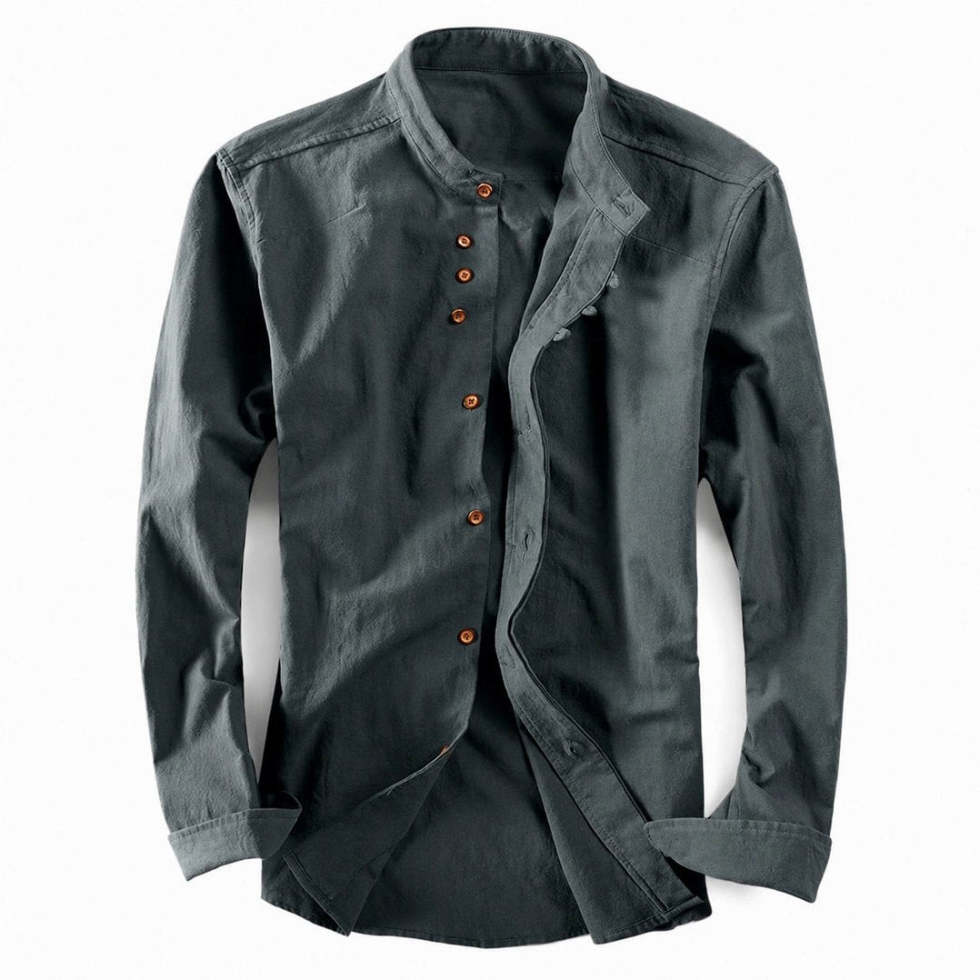 Kyoto — Men's Relaxed Band Collar Shirt