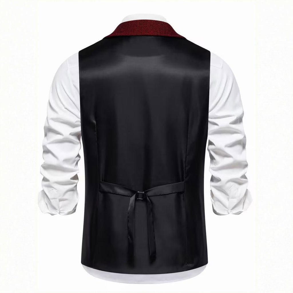 Lancaster — Men's Tailored Waistcoat – fabric detail