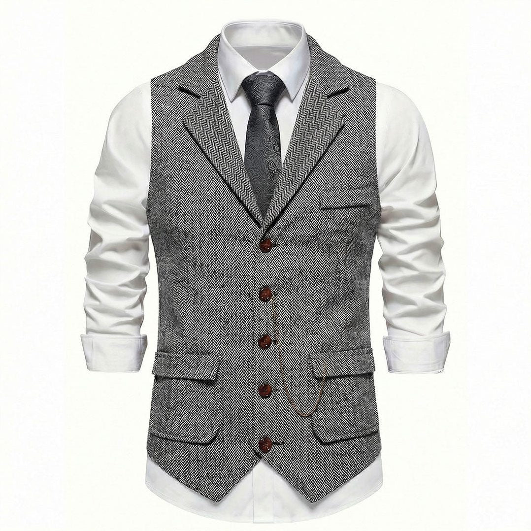 Lancaster — Men's Tailored Waistcoat – detail