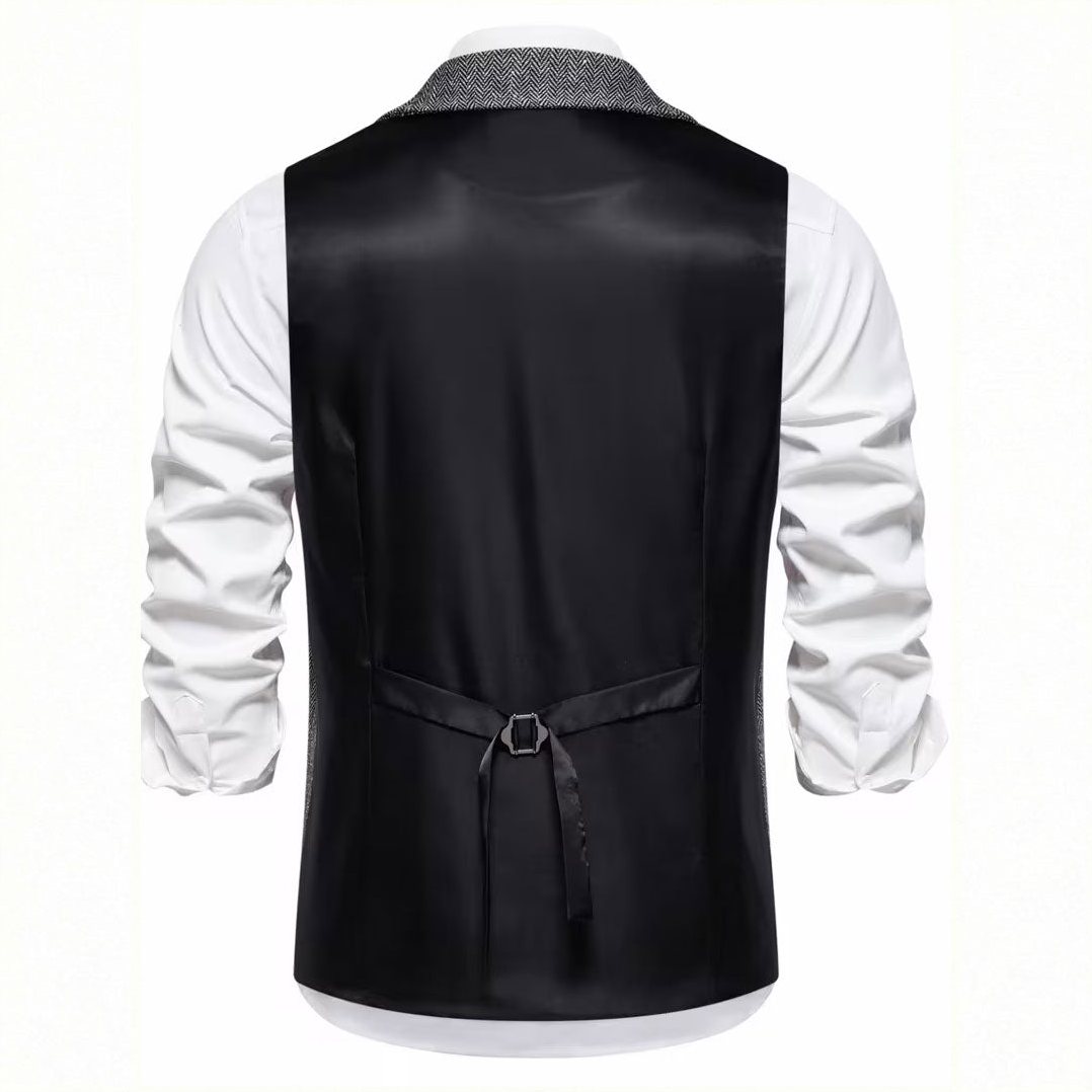 Lancaster — Men's Tailored Waistcoat – close-up