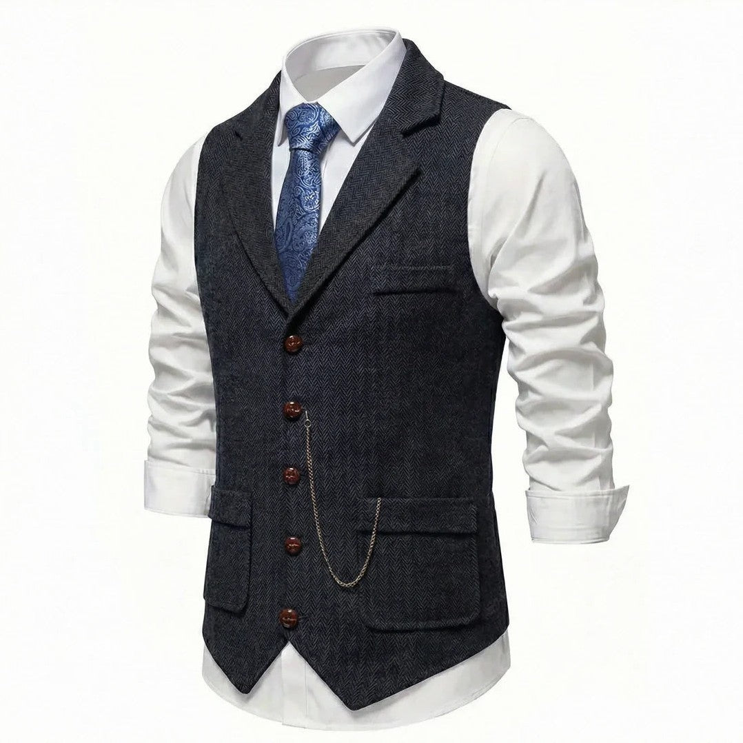 Lancaster — Men's Tailored Waistcoat – full view