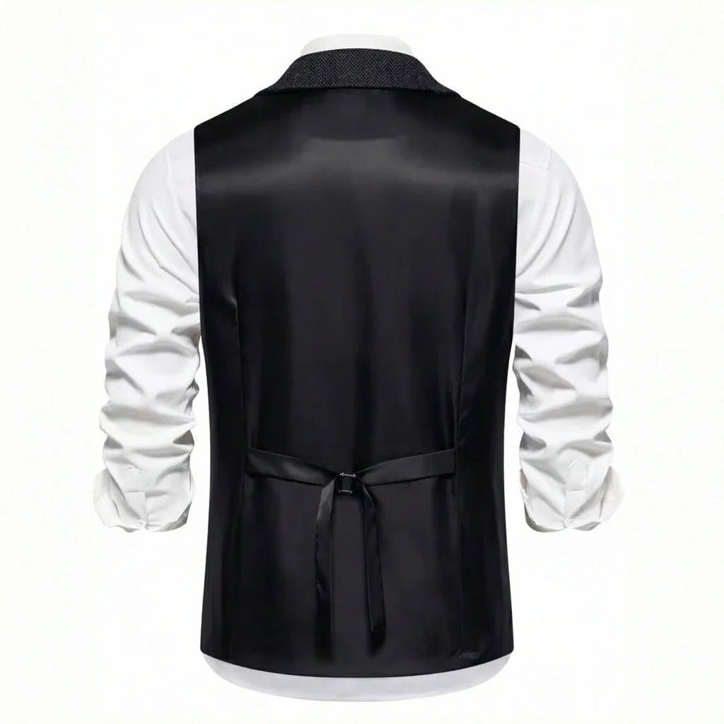 Lancaster — Men's Tailored Waistcoat – fabric detail