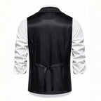 Lancaster — Men's Tailored Waistcoat – fabric detail