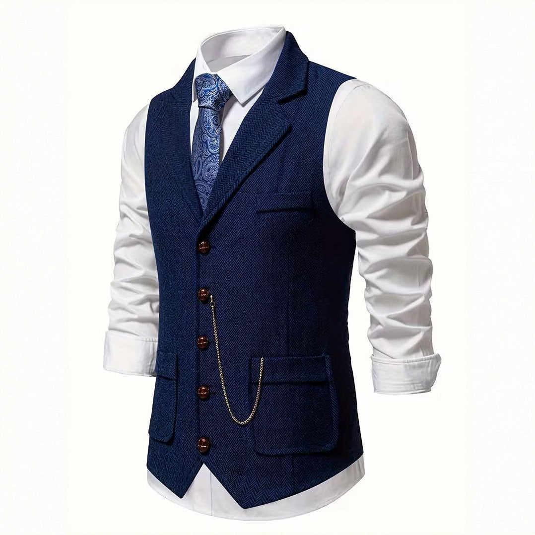 Lancaster — Men's Tailored Waistcoat – full view
