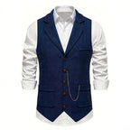 Lancaster — Men's Tailored Waistcoat – fabric detail