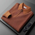 Lowell — Men's Waffle Knit Quarter-Zip Polo