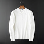 Lowell — Men's Waffle Knit Quarter-Zip Polo