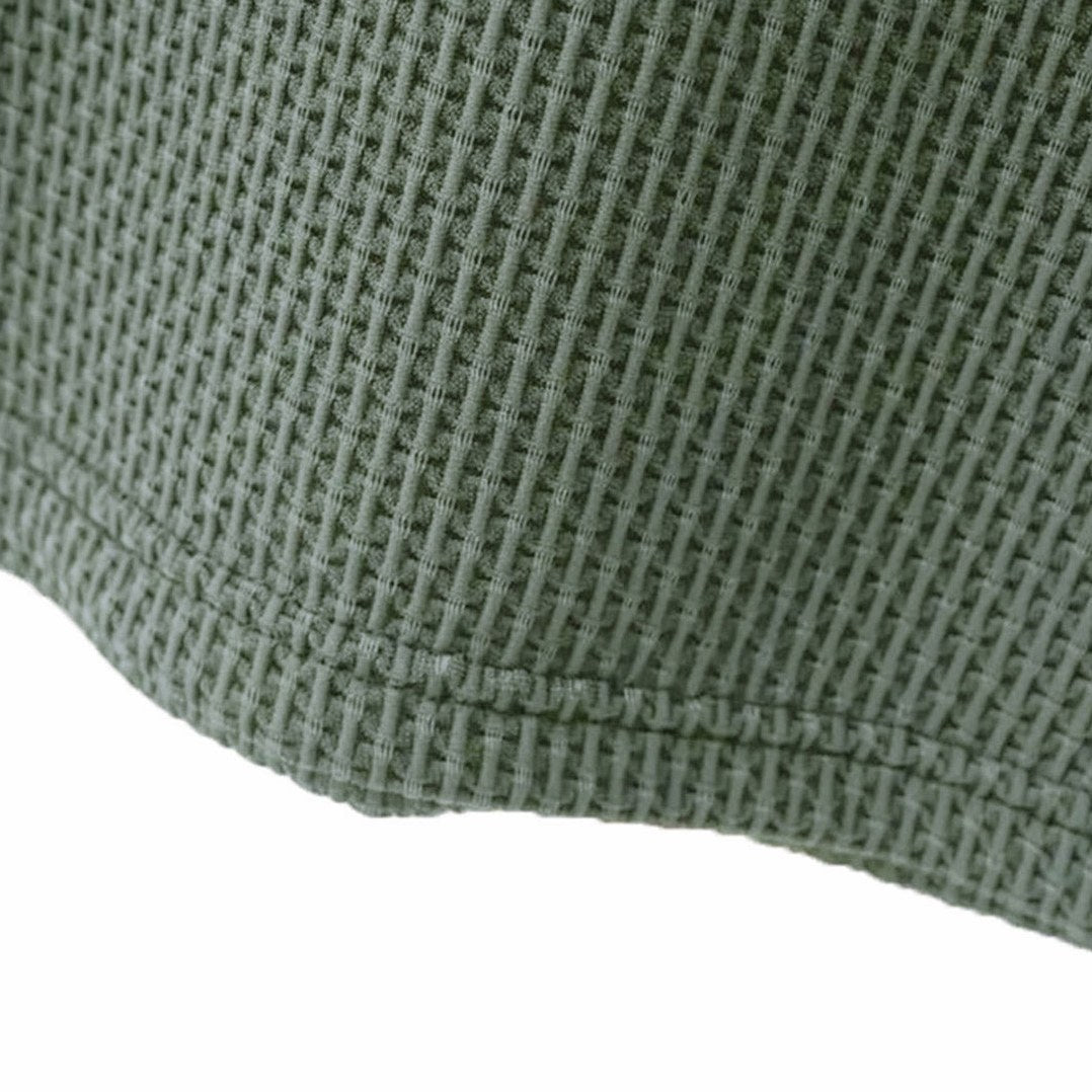 Lusso — Men's Long-Sleeve Comfort Polo – fabric detail