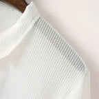 Lusso — Men's Long-Sleeve Comfort Polo – detail