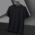 Menton Waffle Crew Tee in Espresso Black