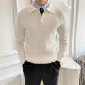Preston — Men's Cotton Waffle Quarter-Zip Sweater